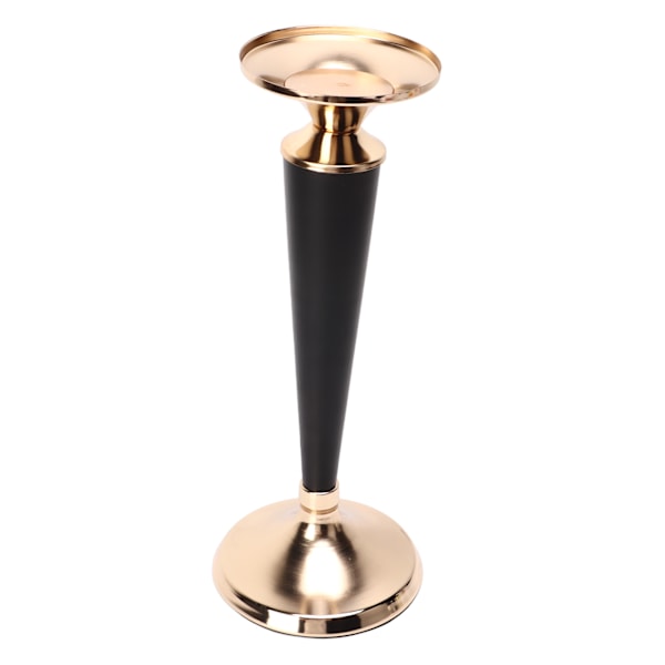 Klassisk enkel svart järnmetall ljusstake för pelarljus - Perfekt heminredning för middag med levande ljus eller bröllop