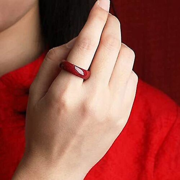 Cinnabar Ring, Cinnabar Feng Shui Ring 19mm