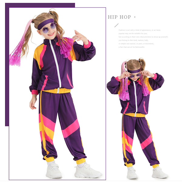 Discodräkter för Pojkar och Flickor Purple L(140-150)