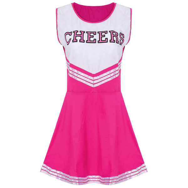 Barnfotboll baby cheerleading uniformer prestanda uniformer Rose red 130cm