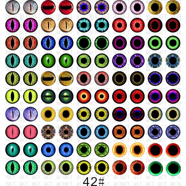 100 stk ugle slange øgle dyreøyne glass cabochon for leire dukke lage skulpturer rekvisitter håndverk diy funn smykker lage (10 mm)