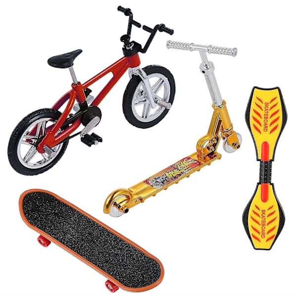 1 sarja Mini Finger Lelut Finger Skateboard Polkupyöräskootteri Finger Spo