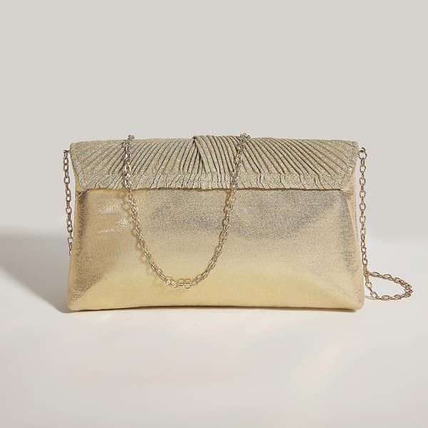 Kvinnors båge Flap Evening Bag Glitter Clutch Handväska Shoulder Crossbody Väskor Silver