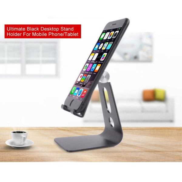 270° Mobilholder for Skrivebord - Svart Black Black Svart