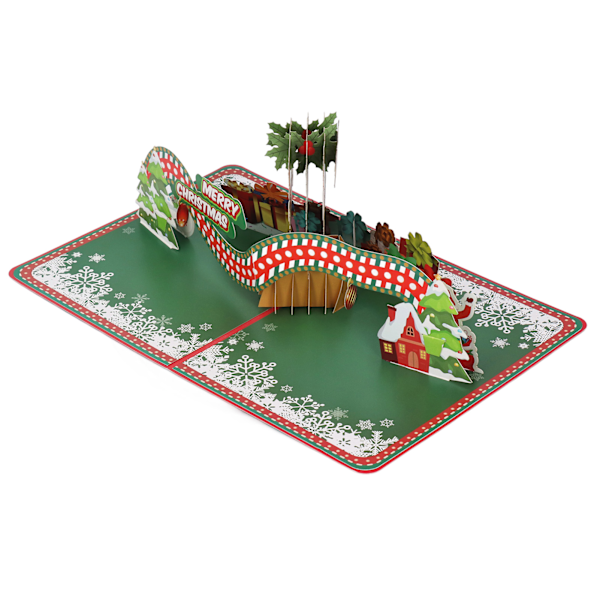 Håndlavet 3D julekrans lykønskningskort med kuvert, perfekt til julehilsner