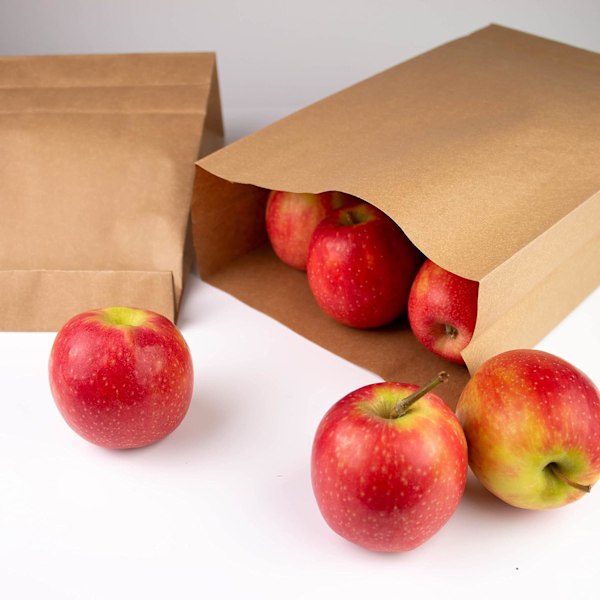 Papperspåsar i brunt kraftpapper, 50-pack - Storlek 25B*14D*33H