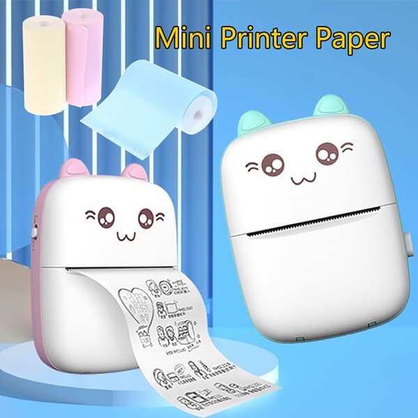 3 ruller bærbar miniprinter termisk papir 57x2