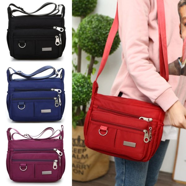 Axelväska Messenger Tasker Cross Body ROSE RED rose red