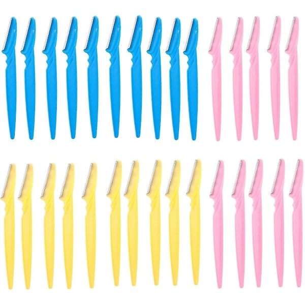 Kvinders barbermaskiner, barbermaskiner, øjenbrynsformere, øjenbrynstrimmerværktøj, 30-teilig Pink, blue, yellow each 10pcs 30pcs