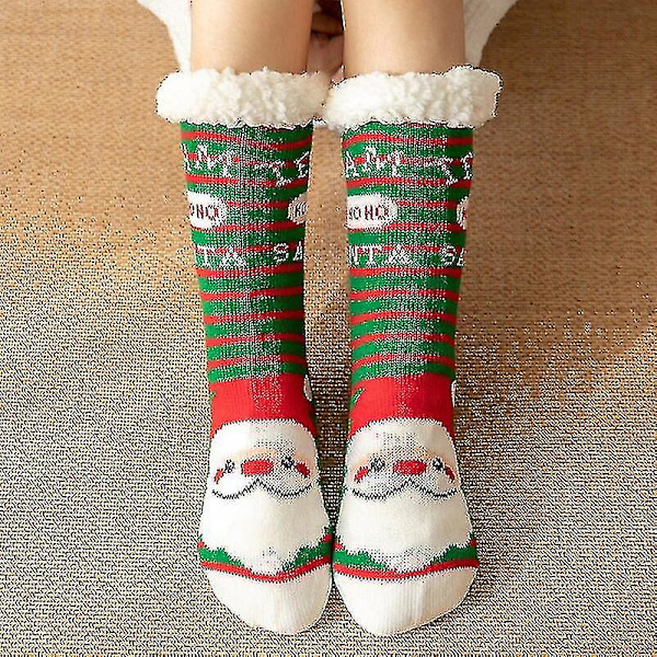 Söta varma strumpor Thicken Plus Cotton Vinter Damstrumpor Jul Kawaii strumpa Xmas Present Hem Golv Rum Rolig Sock S style 15