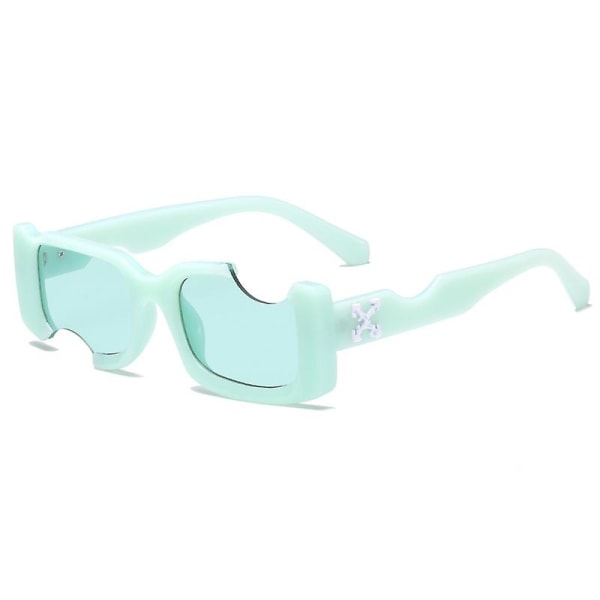 Solbriller Kvinder Hip Hop Solbriller Mænd Gap Broken Hole Design Glasses Green Chip