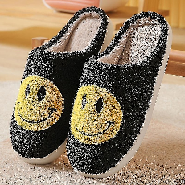 Tofflor Smiley Face Tofflor Dam Smile Tofflor Black 40-41