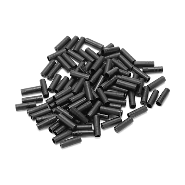 100 stk. Cykelkabelendestykker Sort plasthus Ferrule Cykellås til 4 mm diameter bremsekabelrør 0.2