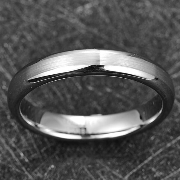 Nuncad 4 mm Tungsten Carbide Stål Färg Lassa Polerad Ring Herr Dam Mode Bröllopssmycken 6