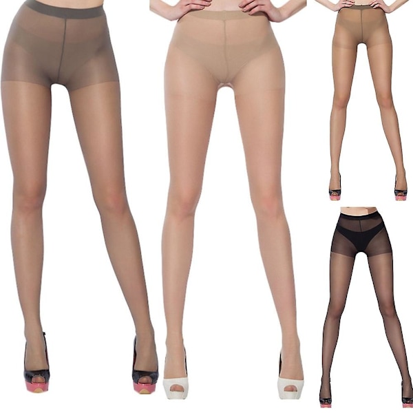 Vår Kvinnor Tunna Strumpbyxor Footed Tights Enfärgad Stretchiga långa strumpor Stad Grey
