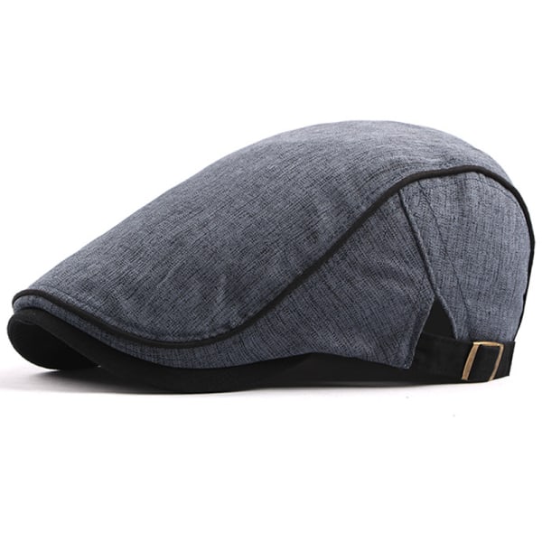 Mäns Peaked Cap Vuxna Justerbar Randig Baseball Hat Basker grey blue