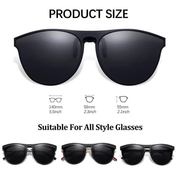 Polariserte Clip-on Solbriller Unisex Antirefleks