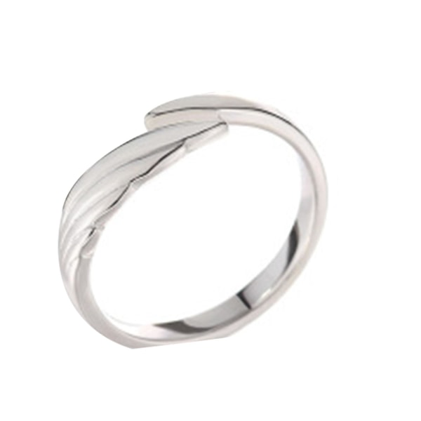 Alliances Sterling Silver Adjustable Open Ring For Men Women Simple Jewelry Gift Female