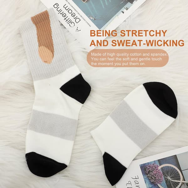 Visa upp strumpor för män, 2-pack nyhet roliga strumpor, bomull Crazy Sock, Herrstrumpor kul, Alla hjärtans dag Gag Present black