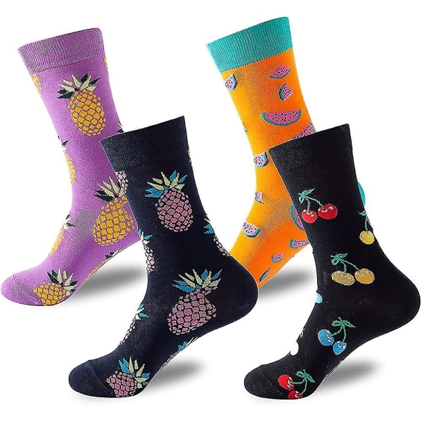 Roliga strumpor För Lmell Män Nyhet Färgglad Funky Rolig bomullsklänning Crew Socks Fancy Gift