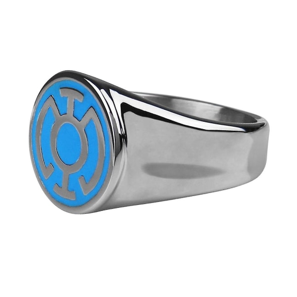 Blå lykta symbol Ring i rostfritt stål Size 11