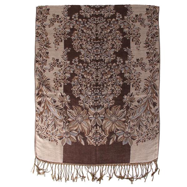 Kvinnor Varm Lång Cashmere Scarf Stor Sjal Tofsar Pashmina Coffee