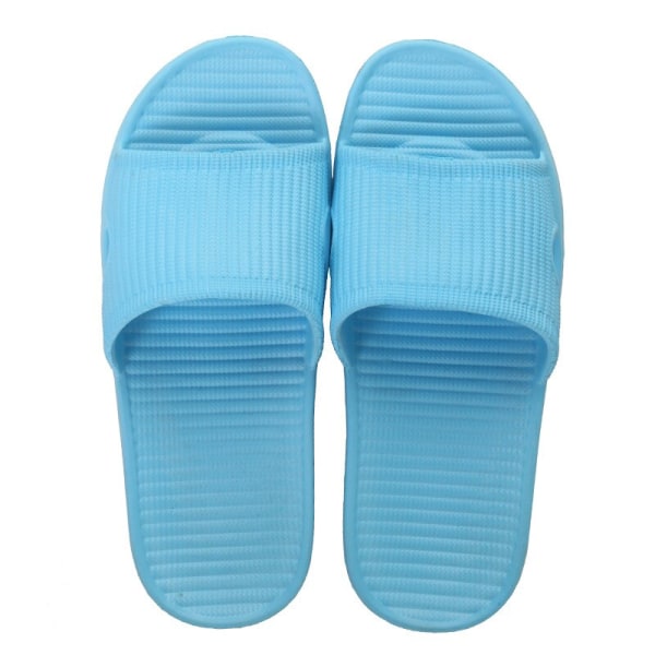 Inomhustofflor Golv Platta Skor Dam Herr Halkfria flip Flops Bad Hem Tofflor Kvinnlig Tofflor Bekväm Zapatillas De Hombre blue 38-39