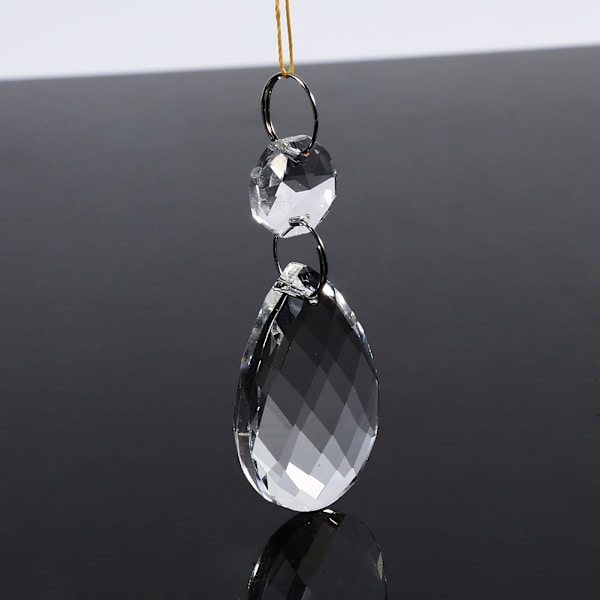 10 stk Klare Glasskrystall Prisme Lyskrone Henger - DIY Lys Lampe Tilbehør