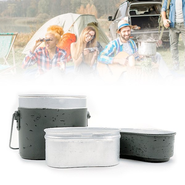 Portabel Militær Matboks: Multifunksjonell Aluminiumslegering Lunsjboks for Utendørs Camping og Eventyr