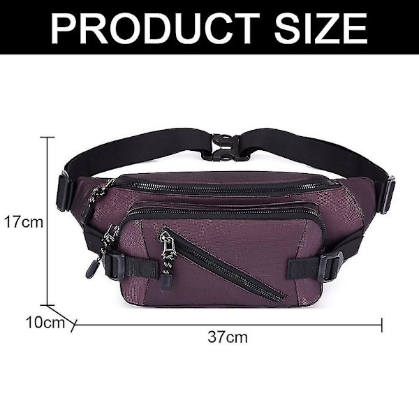 Bröstväska Herraxelväska Crossbody-väska Casual Canvasväska Bröstliten ryggsäck purple