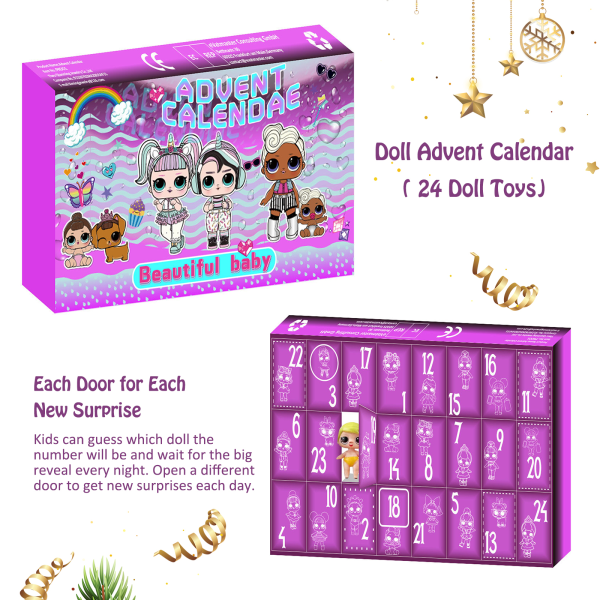 Barnens dockleksak 24 nedräkningsblindbox