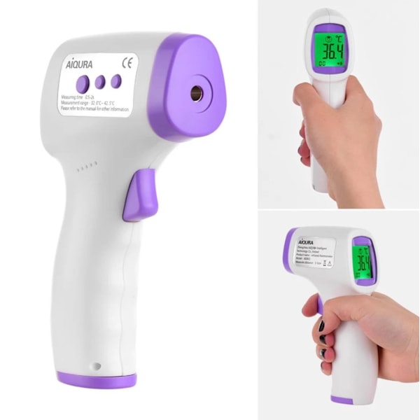 Non contact Febertermometer infraröd CE vit white