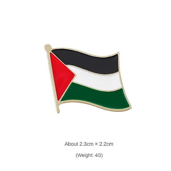15 st Palestina flagga pin knapphål badge Palestina flaggor brosch nålar märken Palestina nationaldag dekorationer