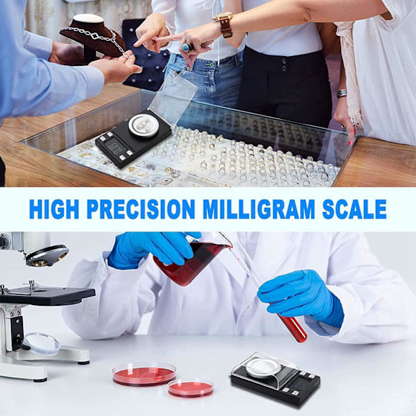 Digital mini våg i fickformat 50 g/0,001 g