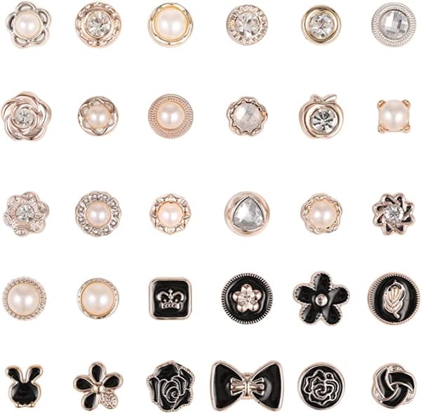 30 knapper Anti-eksponeringsbroche Trådfrit tøj