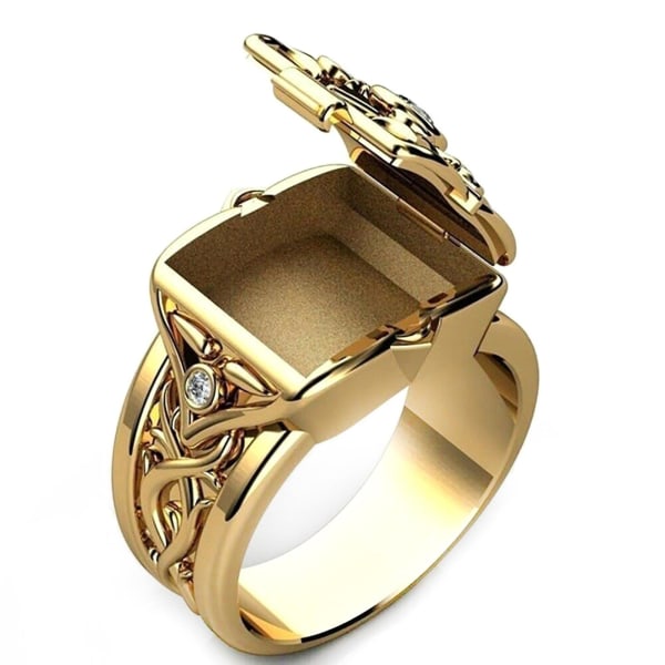 Nya snidade diamanter med öppen cap -ring Personality Creatives Design smycken Gold 10