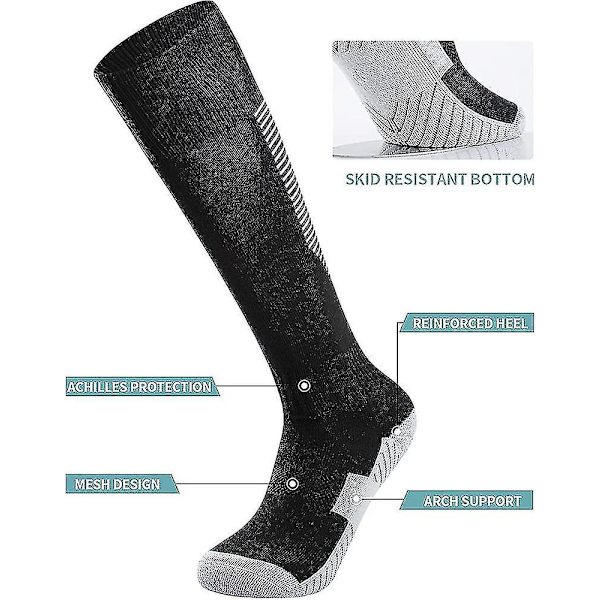 Lmell Sportsstrømper til mænd Fodboldsokker Anti-slip fodboldstrømper åndbar atletisk gave