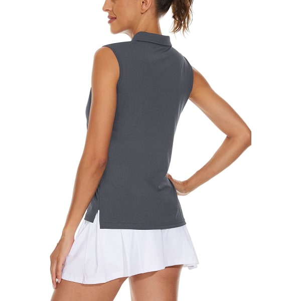 HAUFR Ärmlösa pikétröjor för kvinnor snabbtorkande sport linne bekväma  tennis golf pikétröjor för sommaren Mörkgrått S 999d | Mörkgrått | S |  Fyndiq