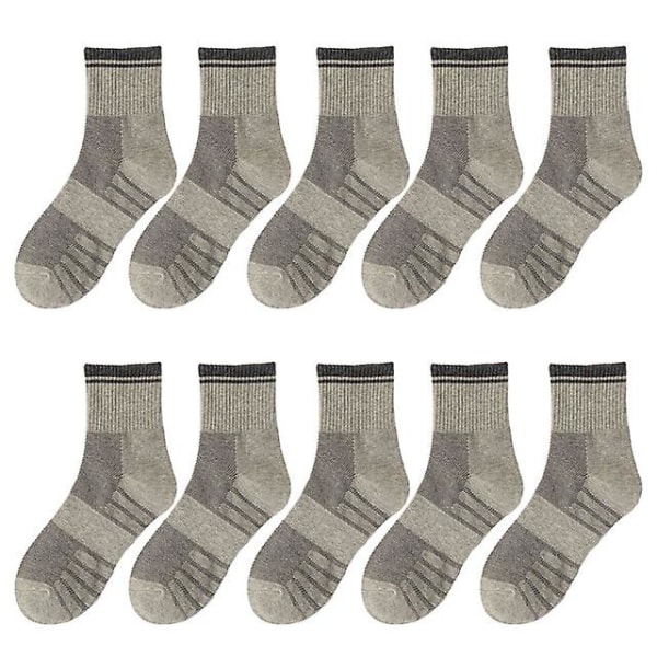 10 Pack Miesten Puuvillasukat Mesh Hengittävät Lyhyet Casual sukat Kesä Urheilusukat Imeytyvät Hiki Nilkkasukat Set-color Mix,eur Koko 39-45 color F Uniform code