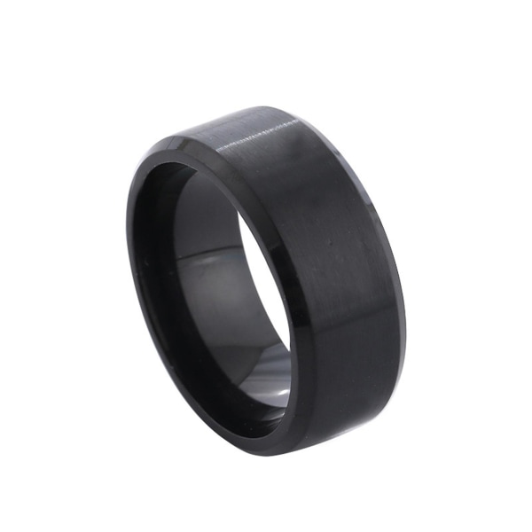 Basic unisex ringar i rostfritt stål Matt polerad finish bandring för dejting Shopping fingertillbehör Number 6