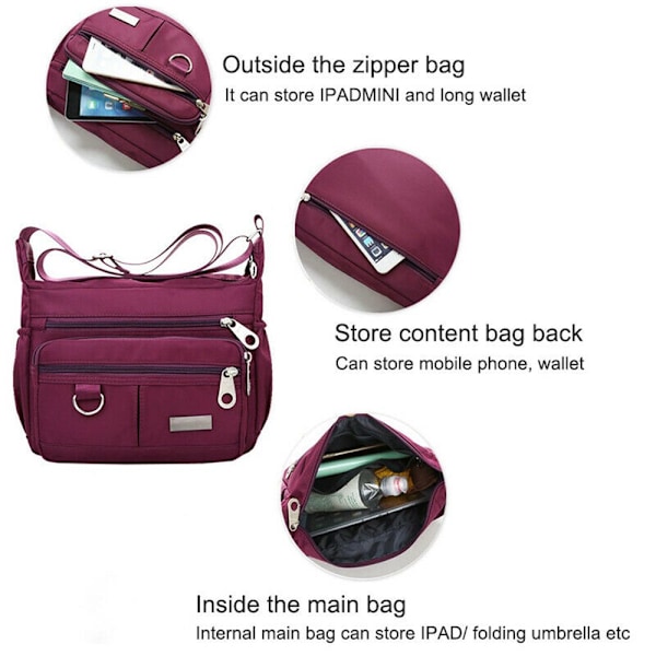 Axelväska Messenger Tasker Cross Body ROSE RED rose red