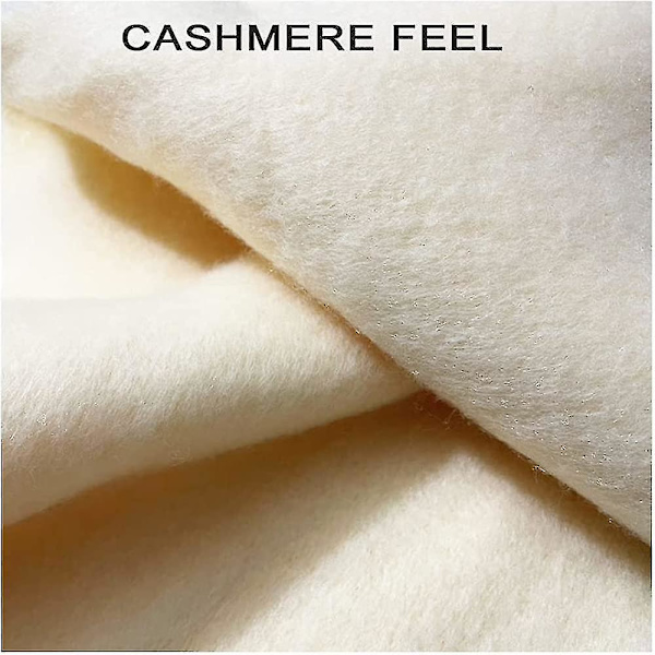Stort tykt skjerf Fargerikt Cashmere Feel Oversized skjerf Teppe Mykt Stort ullsjal Tykt Vinter Varme Kvinner White