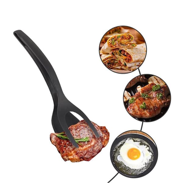 2 st Nonstick stekt äggspatel,2 i 1 stekt äggspatel nonstick äggspatel silikonspatel matlagning till Grey