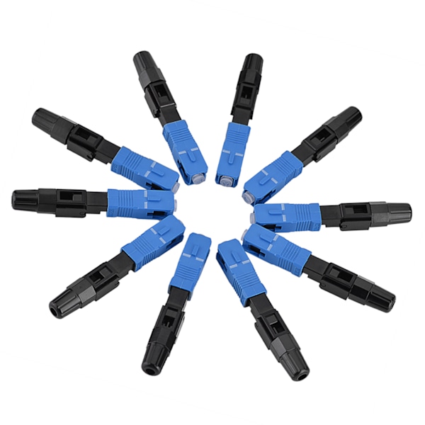 HF 10 stk./sæt SC/UPC Single Mode Fiber Optic Hurtig Connector Hurtig Adapter til FTTH/ODF