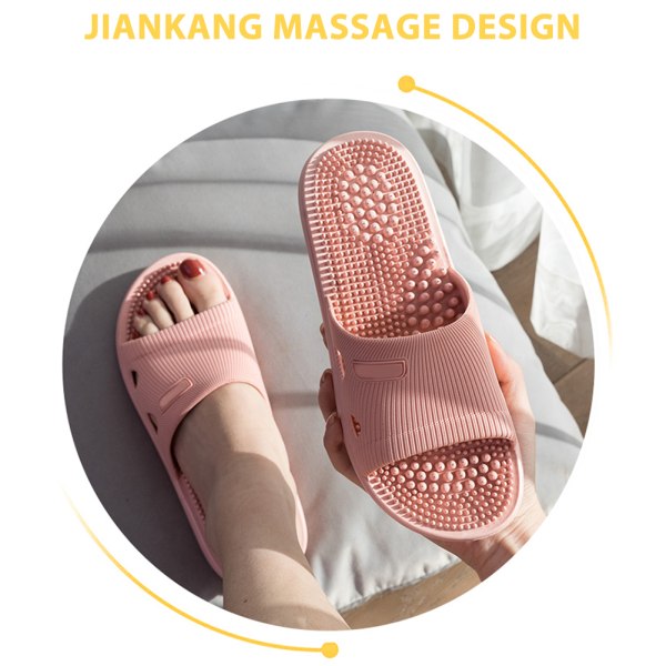 Unisex fotmassage Tofflor Akupressur Massage Tofflor Shiatsu Arch Smärtlindring Halkfria massageskor for män kvinder Skin Red 42-43