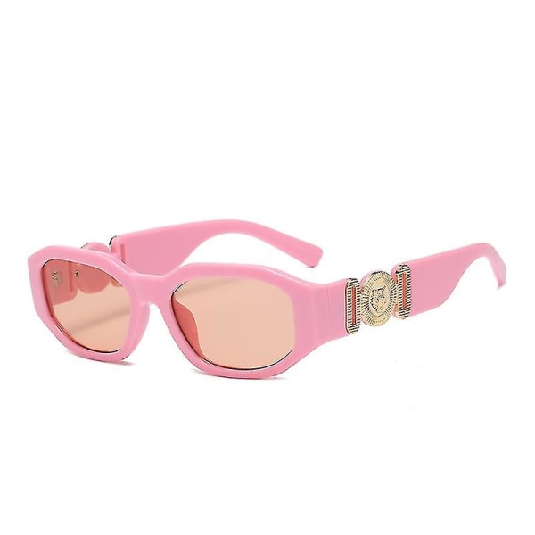 Små rektangulära solglasögon Män Kvinnor Fyrkantiga Solglasögon Reseskydd Vintage Retro Uv400 Lunette Soleil Femme Gafas De Sol pink as picture