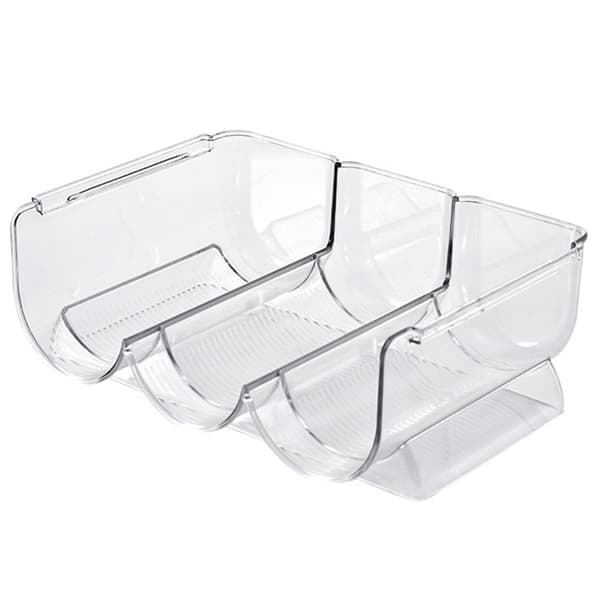 Stackbar Transparent Plastvinflaskehållare för Hemvisning - Rymmer 3 Flasko 3 layers