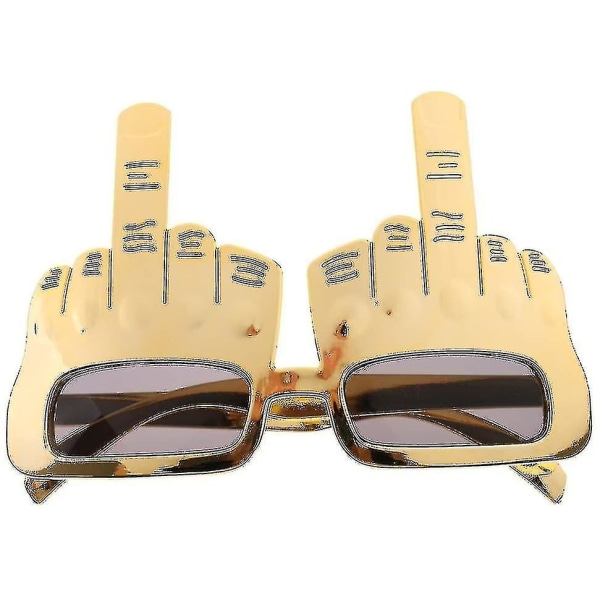 Best Seller  Novelty Middle Finger Sunglasses, Fun Party Glasses Womens Mens - Hen Party Fun Make Supplies - Gold As Described