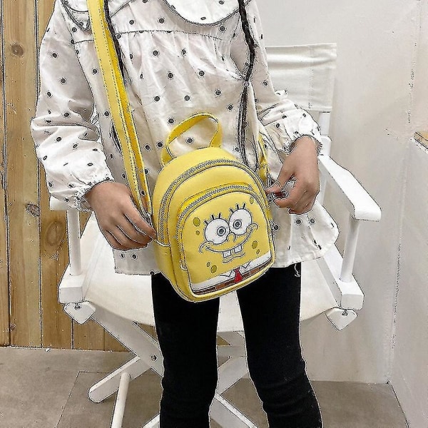 Kawaii Star SvampeBob Firkant Patrick Skuldertaske Tekstur Mode Mobiltelefontaske Cute Childre Yellow