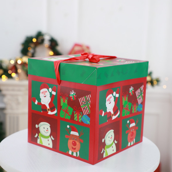 Julegaveeske, julegodteriboks, emballasjeboks for oppbevaring av gaver LH-1